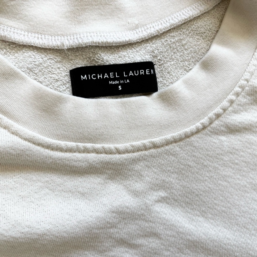 Michael Lauren Kamon Cropped Heart-Patterned Women's Sweatshirt Small Artsy - Picture 3 of 7
